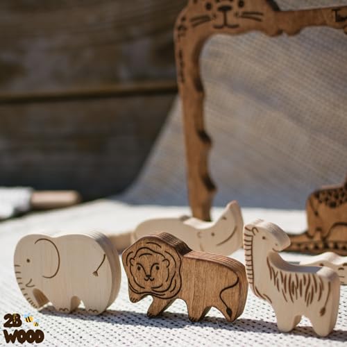 Handmade Wooden Animal Puzzle for Toddlers 3-5
