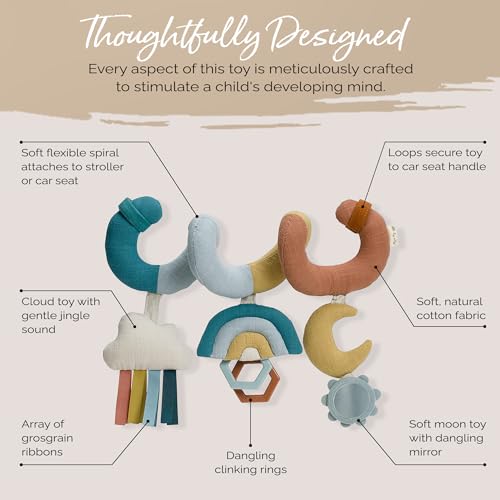 Itzy Ritzy Spiral Car Seat Stroller Toy - Rainbow
