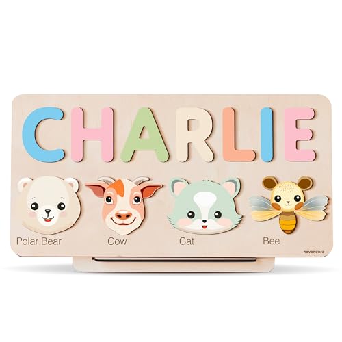 Personalized Name Puzzle with Animal Figures