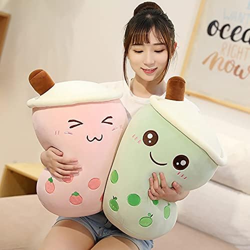 Cute Boba Plushie Pillow with Milk Tea Cup Design