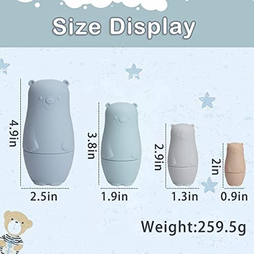 OESSUF Russian Bear Nesting Dolls Montessori Toy Set