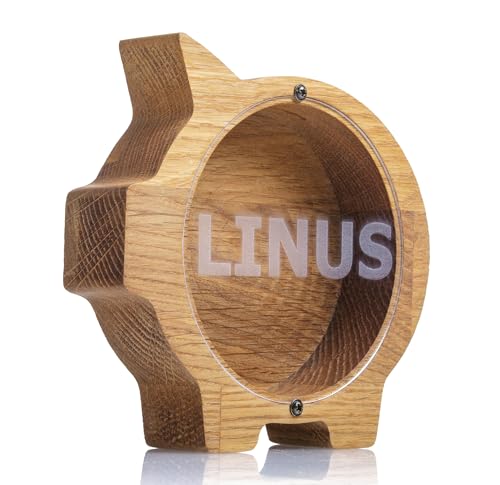 Oak Wood Coin Bank for Kids - Personalized Saving Box