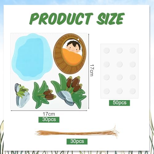 Motipuns 30 Set Passover Crafts Baby Mose Kit