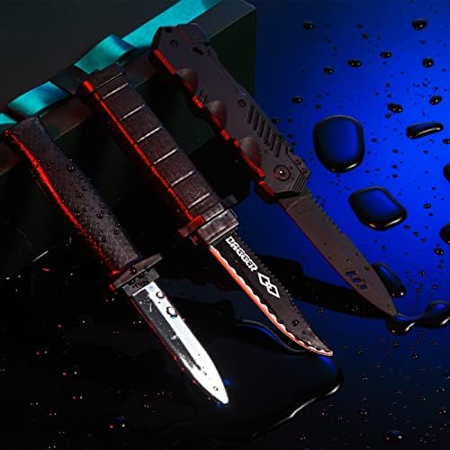 9 Pack Retractable Fake Knife Halloween Props Set