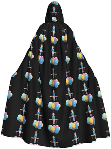 MJHKXLJ Little Girl Balloon Bench Hooded Cloak