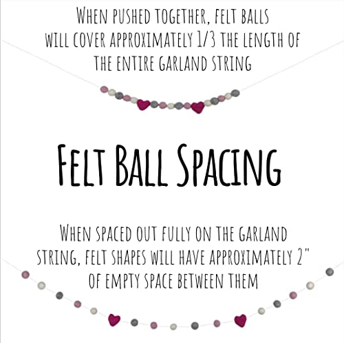 Fourth of July Garland with Felt Balls and Stars