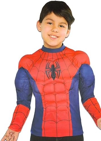 Marvel Superhero Costume Shirt for Boys - Padded Muscle Shirt for Halloween