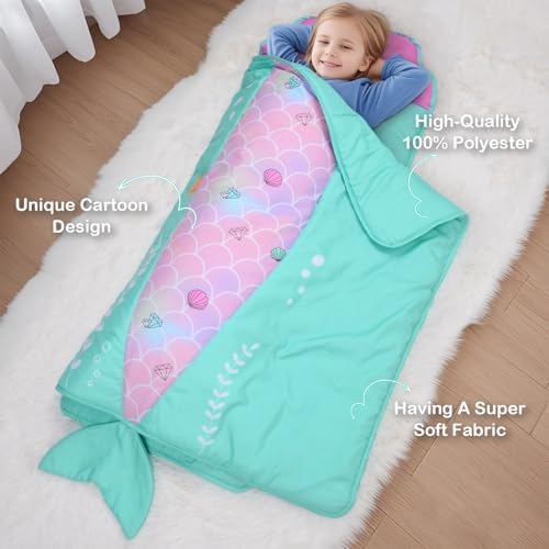 Cloele Toddler Nap Mat with Pillow and Blanket