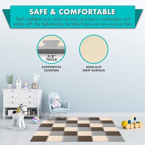 ProSource Foam Puzzle Floor Play Mat for Kids