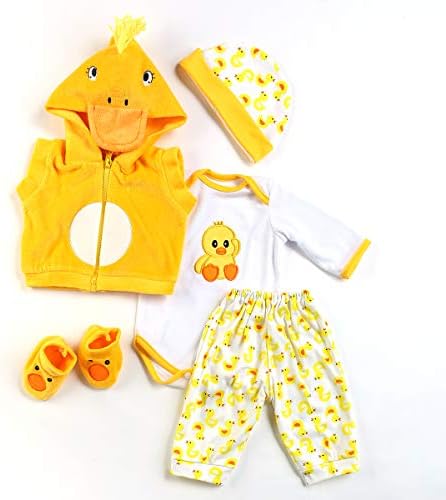 Pedolltree Reborn Baby Doll 22 Outfit 5pcs Set