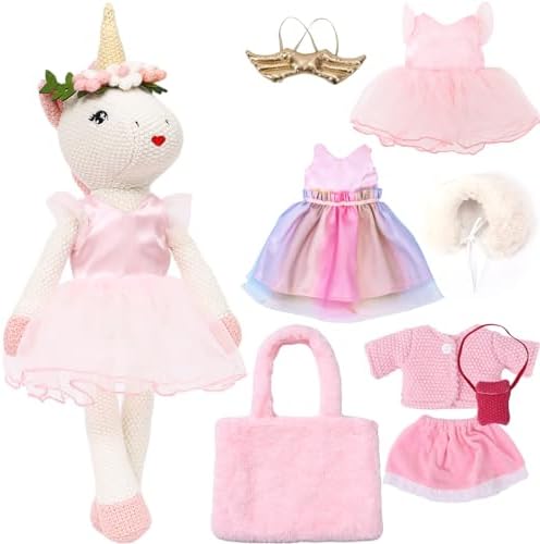 Toylink Unicorn Doll Stuffed Animal Toy Set for Girls