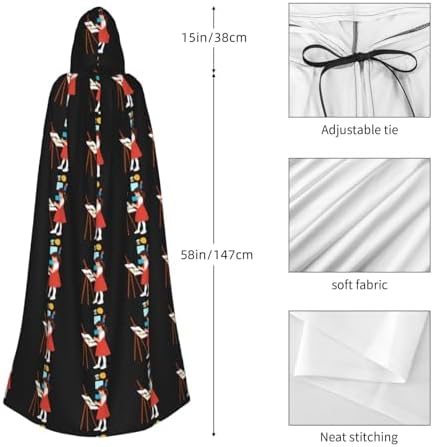 Little Girl Drawing Seriously Hooded Cloak Halloween Costume