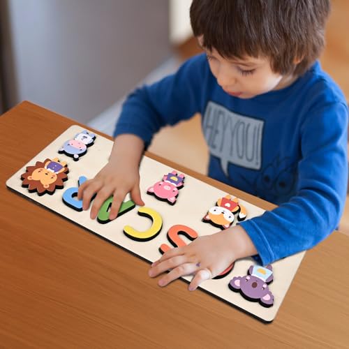 Vnque Personalized Wooden Name Puzzles for Kids 1