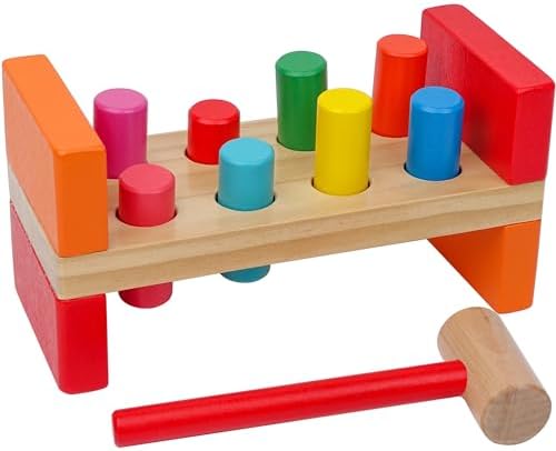 Hidoggy Wooden Hammer Toy for Toddlers 1-3