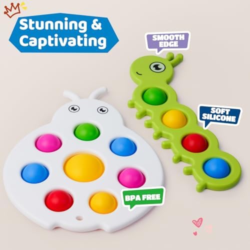 LiKee Fidget Popper Bubbles Toy for Toddlers 1-3 Years