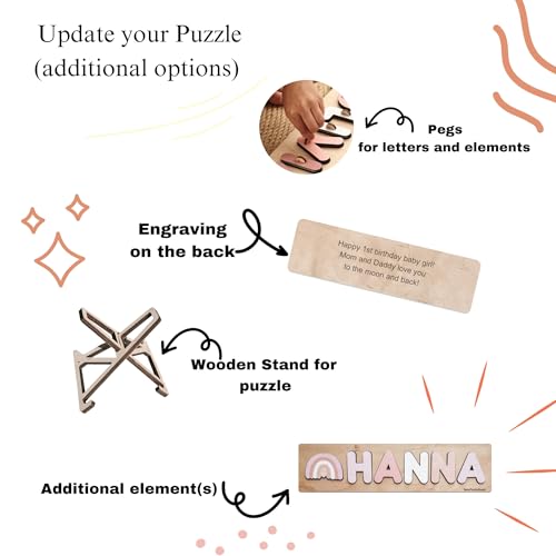 Pabawa Toddler Puzzle with Personalized Floral Name