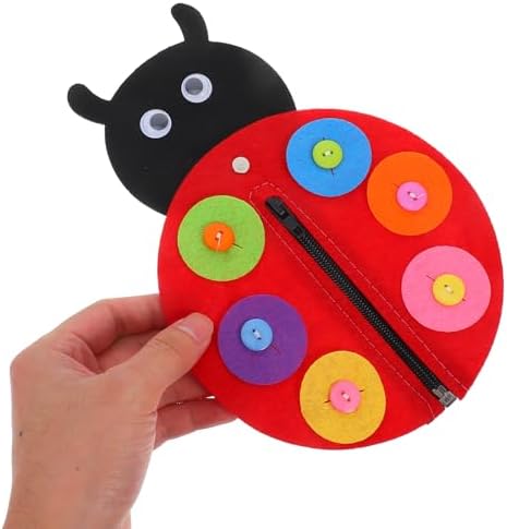 SUPVOX Felt Ladybird Zipper DIY Craft Kit for Kids