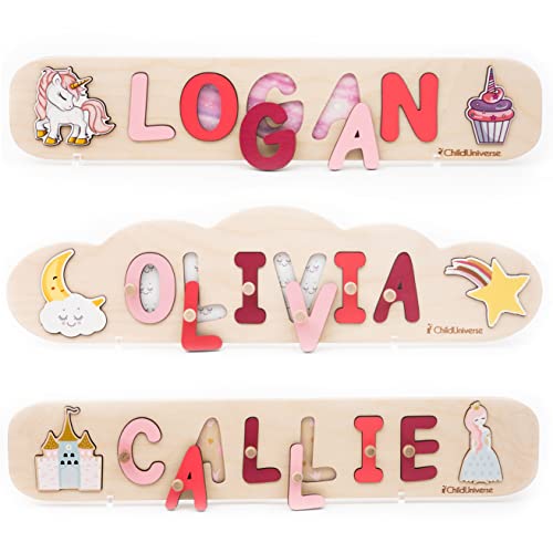 Personalized Wooden Name Puzzle for Kids 1-3 Years Old