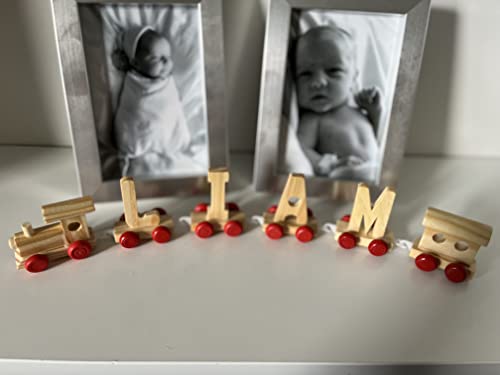 Wooden Letter Train with Personalized Name - Baby Room Decor