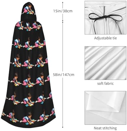 Little Girl Puzzle Print Hooded Cloak for Halloween Costume