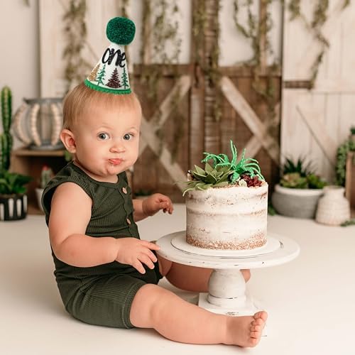 Happy Camper Woodland 1st Birthday Hat for Boys 1