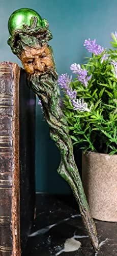 Ebros Magic Wand Greenman with Green Orb Collectible Figurine