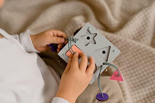 Busy Cube for Toddlers - 6-in-1 Montessori Learning Toy