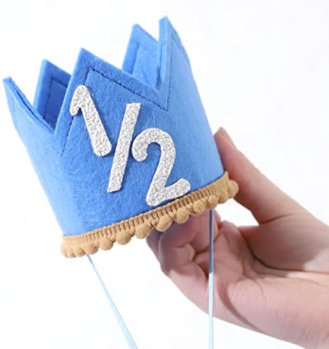 SYESQL Half Birthday Crown Hat for Baby Girls Boys