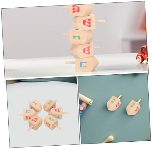 10-Piece Wooden Gyroscope Toys for Kids
