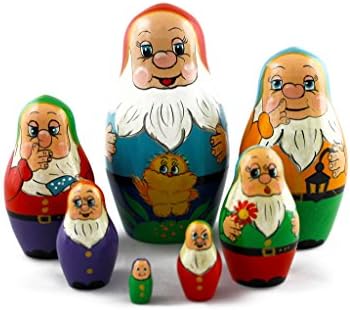 Matryoshka Russian Nesting Dolls Seven Dwarfs Set