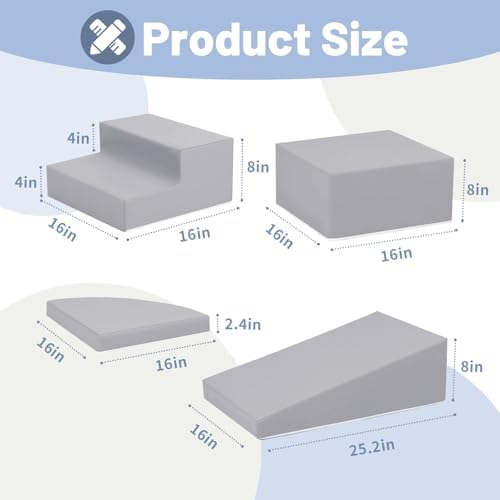 JungleDove 4-Piece PU Leather Climbing Blocks for Toddlers