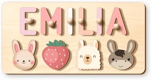 Customizedbee Personalized Wooden Name Puzzle for Toddlers 1