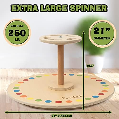 Driddle Wooden Spinner Seat - Sit and Spin Toy for Toddlers Kids