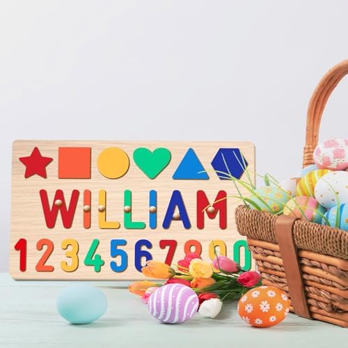 Personalized Wooden Name Puzzle for Kids 1-3