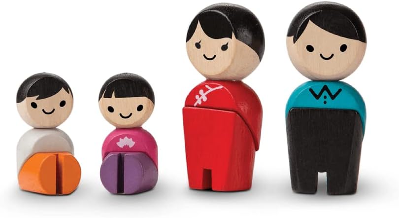 PlanToys Wooden Family Playset 4 Pieces