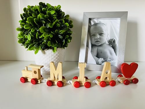 Wooden Letter Train with Personalized Name - Baby Room Decor