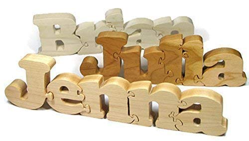 Wooden Name Puzzle for Kids by Little Wooden Wonders