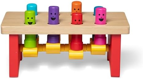 Melissa Doug Pounding Bench with Wooden Mallet