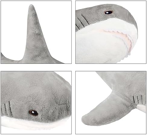MUPI 17 Inch Shark Plush Toy - Grey