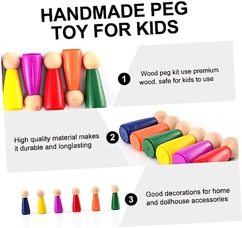 Gogogmee 6pcs Wooden DIY Puppet Kit for Kids
