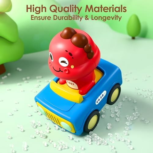 iPlay iLearn Press to Go Car Toy for Toddlers 1-3 Years