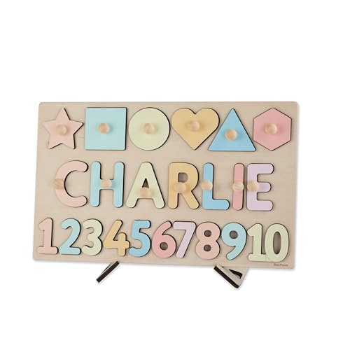 Personalized Name Puzzle With Shapes and Numbers for Kids