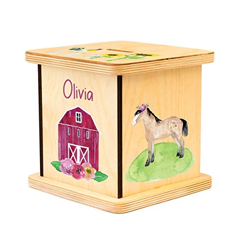 Handmade Wooden Piggy Bank for Kids and Adults