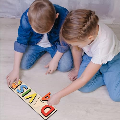 Vnque Personalized Wooden Name Puzzles for Kids 1