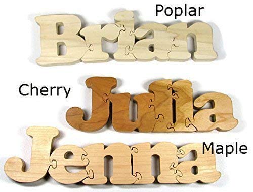Wooden Name Puzzle for Kids by Little Wooden Wonders