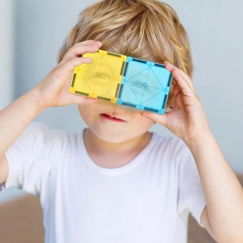 Jasonwell 65pcs Magnetic Tiles Building Blocks Set