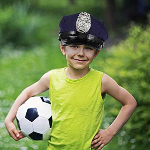 LUOZZY 2Pcs Kids Police Hat Role Play Costume Accessory