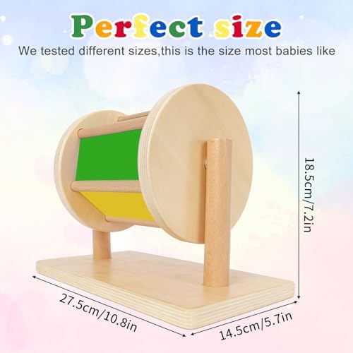 LEADER JOY Montessori Spinning Drum Toy for 1-3 Year Old