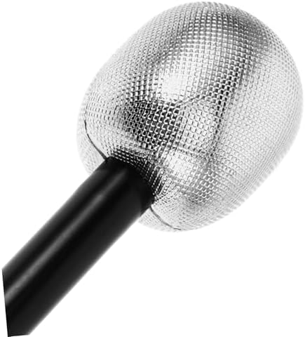UPKOCH 2pcs Silver Mic Costume Prop for Kids and Halloween