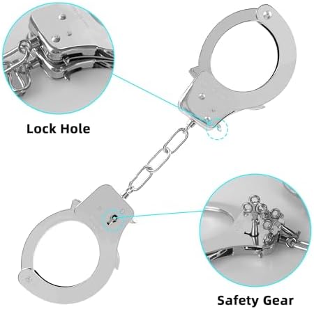 HOHAJIU Toy Metal Handcuffs with Keys 1